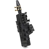 Travel Sax 2 (Black) &ndash; Compact Digital Saxophone for Silent Practice Anywhere | Lightweight Electronic Sax with Real Alto Mouthpiece, Built-in Speaker, Bluetooth MIDI/Audio, USB-C, 70+ Internal