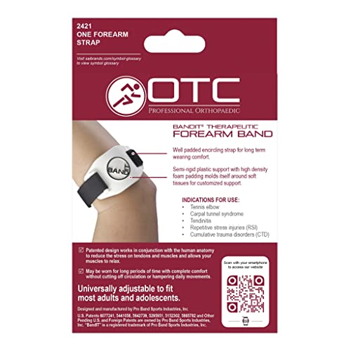 OTC BandIt, Forearm Band, Compression Strap for Tennis Elbow for