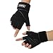 Trideer Padded Anti-Slip Weight Lifting Gloves with 18” Wrist Wraps, Pro Gym Gloves Support for Weightlifting, Cross Training, Gym Workout (Black, XXL (Fits 9.25-9.8 Inches))
