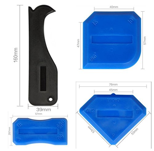 Morecome Silicone Spreader Spatula Scraper Cement Caulk Removal Tool (5pcs)