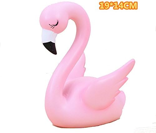 Jeanks Resin Flamingo Piggy Bank Moneybox Craft Ornaments for Home Decor