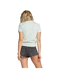 Volcom - Camiseta de manga corta con cuello redondo para mujer