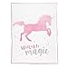 MERMAID PILLOW CO. MAGICAL Unicorn Inspiring and Motivational Kids Plush Throw Velvet Children's Blanket 48 x 60