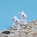 Oarkive 10pcs Dollhouse Miniature Rabbit Figurines Animals Figures Toys (10pcs)