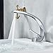 Rozin Creative Design Bathroom Sink Faucet Single Handle Mixer Tap Chrome Finish