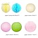 NICROLANDEE Unicorn Party Supplies - Pink Tissue Paper Pom Pom Flowers Eyelet Paper Lanterns String Hanging Circle Dots Garland for Baby Shower Birthday Wedding Decorations Nursery Room Wall Decor