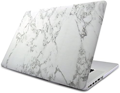 NovoTech Soft Touch Matte Finish Rubberized Hard Shell Case for MacBook Air 11-Inch - White Marble