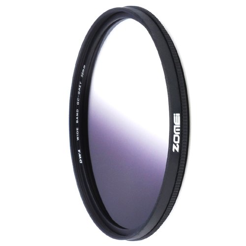 ZOMEI 58mm Ultra Slim Graduated Gradual Neutral Density Grey Color Lens Filter