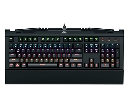 GAMDIAS HERMES 7 Color Backlit RGB Gaming Mechanical Keyboard (Blue Switch) with 14 sets of lighting effects, Anti-ghosting, Multimedia control keys (GKB3000)