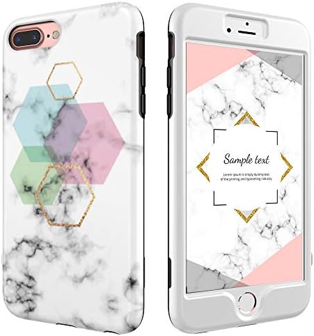 Case for iPhone 8 Plus,iPhone 7 Plus,iPhone 6S Plus,iPhone 6 Plus,Digital Hutty Slim Series Shockproof Full-Body Protective Case (White)