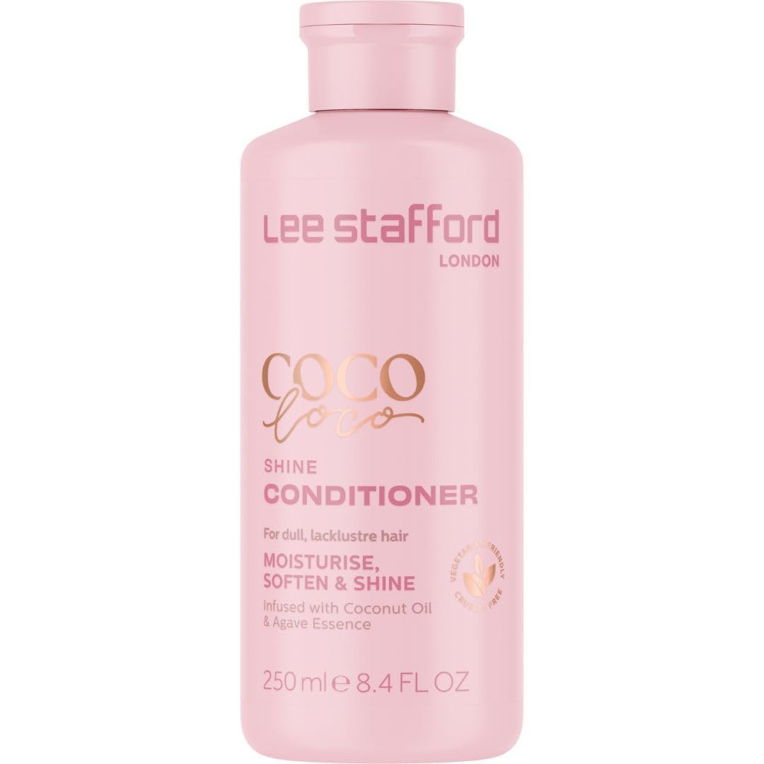 Lee Stafford Shine Conditioner | Coco Loco - Best Moisturizing Lightweight Cream for Dry, Dull Hair, Radiant High Gloss Sleek Silk Shiny Finish, Packed with Coconut Oil for Rich Moisture, 250 ml — image 1