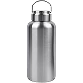 CDJ 42oz Uninsulated Single Wall Stainless Steel Water Bottle, Reusable Metal Water Bottle for Sports, Leakproof and Durable, Perfect for Hiking, Gym, Picnics, and Outdoor Activities