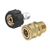 Tool Daily Pressure Washer Adapter Set, Quick Connect Kit, M22 14mm Swivel to M22 Metric Fitting, 5000 PSI