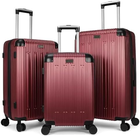 Amazon.com | Dejuno Tutin 3-Piece Hardside Spinner Luggage Set
