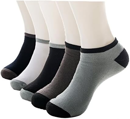 Men's Low Cut Socks（5-pack） (Medium, color-1)