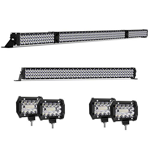 Buy LED Light Bar Kit, Rigidhorse 82000LM 52 Inch 500W + 32 Inch 200W