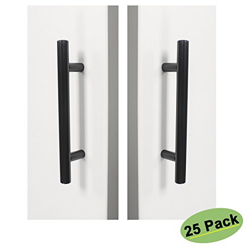 homdiy 96mm Cabinet Handles Black - HD201BK Matte Black Drawer Pulls 25 Pack Cabinet Hardware Vintage Cabinet Pulls Cabinet Door Handles for Kitchen Cabinets - Thumbnail 6