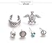 Cyntan Cuff Earrings Vintage Punk Stud Earrings Set Boho Tortoise Crystal Earrings Ear Jewelry For Women (Silver # 7)