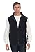 Gioberti Men's Full Zipper Polar Fleece Vest, Black, Large