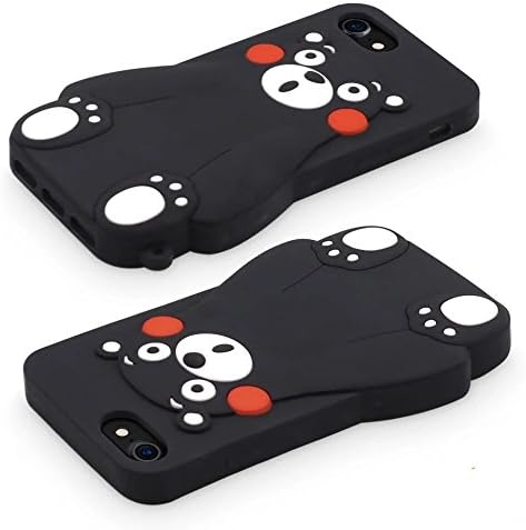 CHOCOCASE Black Bear Case for iPhone 7 iPhone7 4.7" Screen Regular Size Soft Silicone Material Japanese Style 3D Cartoon Cute High Fashion Stylish Kids Teens Girls Women Protective