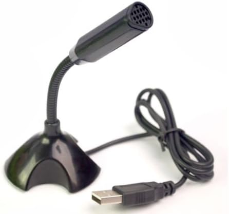 LoveQmall Plug and Play Home Studio Adjustable USB Desktop Microphone Compatible w/ PC and Mac,ideal for Chatting, Skype, MSN, Yahoo Recording (Black)