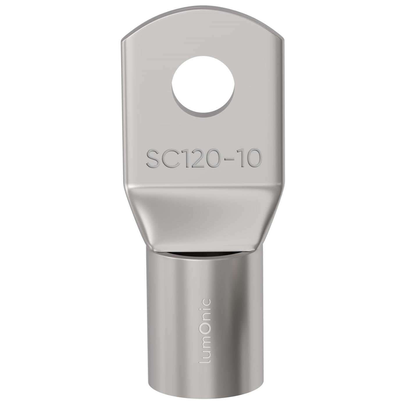 Tubular Cable Lug Blank 120mm² Hole Diameter M10 Ring Lug Copper tinned