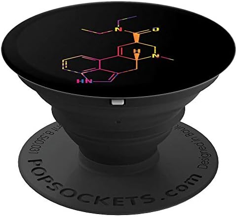 Funny LSD Molecule Psychedelic Dropping Acid PopSockets PopGrip: Swappable Grip for Phones & Tablets