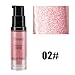 FTXJ 25ml Shimmer Liquid Highlighter Makeup Face Cheeks Nose Highlight Cream (Starburst(Suit for White Color Skin))