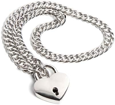 Chain Necklace and Heart Padlock Day Collar I