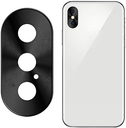 Iusun Metal Back Camera Lens Case Cover Protector Skin For IPhone XS/XS MAX (2018) (Black)