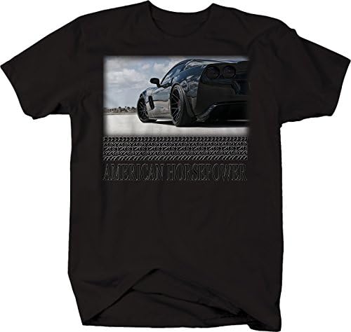 American Horsepower Corvette All Black Track Racing Tshirt