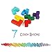 SainSmart Jr. Soma Cube Wood Tetris Puzzle Box Cube Stacking Blocks Games with 7 Colorful Bricks, 3 3 Cube Buliding Sets with A Carry Bag