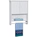 Best Choice Products Wooden Modern Contemporary Bathroom Storage Organization Wall Cabinet w/Open Cubby, Adjustable Shelf, Double Doors, Towel Bar, Wainscot Paneling, White