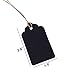 SallyFashion 100pcs Gift Tags with String Attached, 1.5 x 2.8 inch Black Gift Tags Paper Black Labels for Clothes DIY Crafts Wedding Holiday