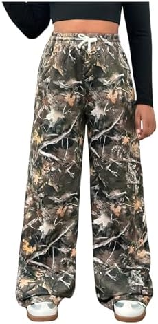 Amazon.com: SOLY HUX Women's Camo Pants Elastic Waist Baggy Wide