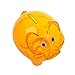 SODIAL(R) Plastic Piggy Bank Coin Money Cash Saver Savings Safe Box Clear Orange