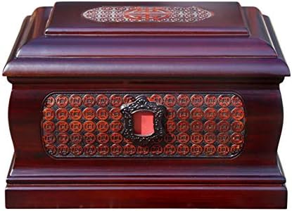 木彫り 骨灰盒 精美的中国制造 木质手工艺品 收藏盒 大人の大きな木製