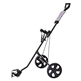 Tangkula Golf Cart Foldable 2 Wheel Push Pull Cart Trolley (Large
