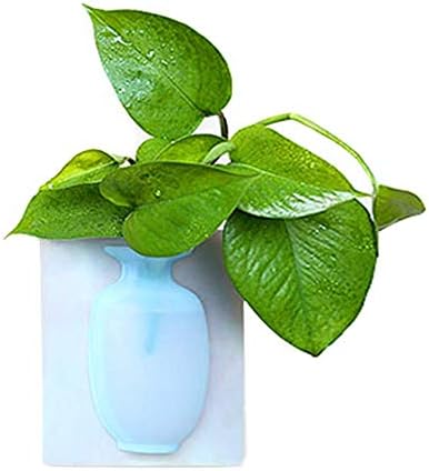 Seplegend Vase Sticker Magic Soft Silicone Leaves Bottle Sticker Body for Glass Wall Flower Pots