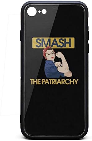 Smash The Patriarchy Feminist iPhone 6 Plus&iPhone 6s Plus Case,Thin Tempered Glass&TPU&PC Slim Fit Anti-Scratch Protective Cover Compatible with Apple iPhone 6 Plus&6s Plus Case(5.5in)