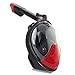 HAITRAL Full Face Snorkel Mask 180° Wide View Easy Breathe Gopro Compatible with Anti-Fog and Anti-Leak Design (L/XL)