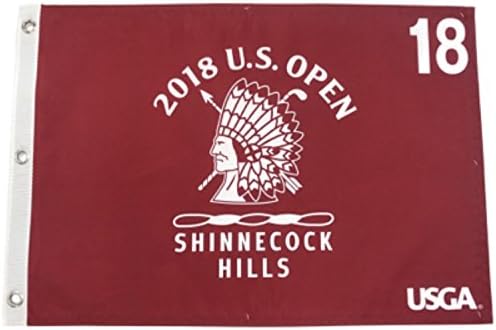usga 2018 US Open Golf Shinnecock Hills Red Screen Printed Flag Pin