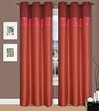 GorgeousHome **Many Colors** 1 Silky Window Drape Curtain Treatment 2 Tone Valance Design 50