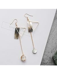 Estilo coreano creativo diseño geométrico con largos pendientes pendientes para mujer accesorios