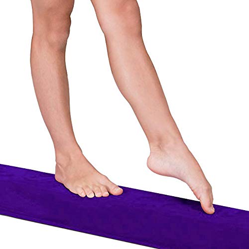 JC-ATHLETICS Adjustable Balance Beam Gymnastic Practice Training Equipment for Kids Children Home Floor Use,8 Feet Long (A-Purple) - Thumbnail 2