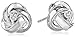 Amazon Collection Sterling Silver Diamond Accent Knot Stud Earrings