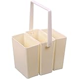 Artibetter Brush Washing Bucket Plastic Triple Detachable Pen Cleaner Barrel Square Watercolor Art Paint Storage Pail Contain