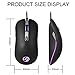 Gaming Mouse,USB Wired Ergonomic Optical Gaming Mice with 4000 DPI Sensor, 5 Adjustable Levels,6 Buttons and Multi-Color LED backlights for Laptop,PC, Desktop, MacBook,Chromebook,Notebook