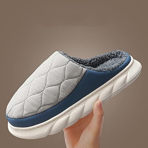 Down Men's Cotton Slippers Autumn And Winter Home Waterproof Non