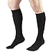 Truform 30-40 mmHg Compression Stockings for Men and Women, Knee High Length, Closed Toe, Black, Large